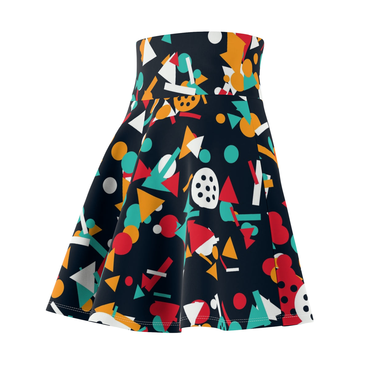 Pickleball Aqua Volt Confetti Pop Women's Athletic Skater Skirt