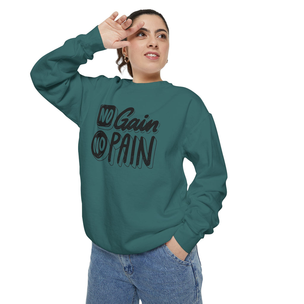 No Gain No Pain Sweatshirt | Motivational Fitness Crewneck