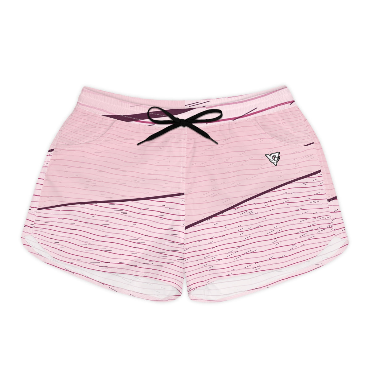 Running Blush Rose Pace Lanes Women's Athletic Shorts with Pockets