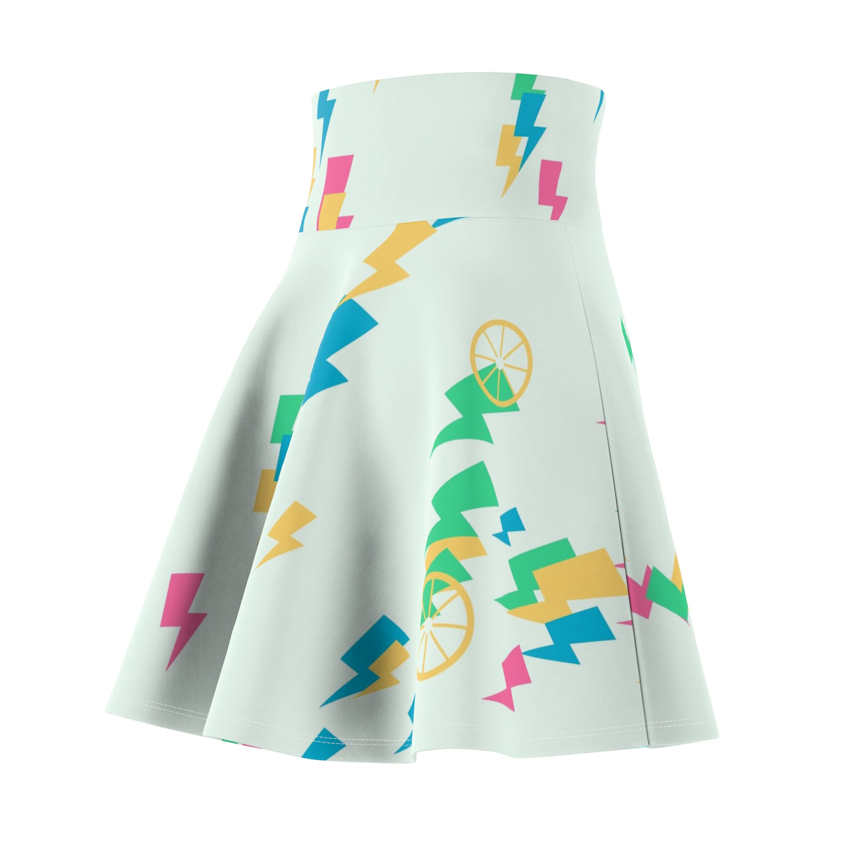 Cycling Mint Sorbet Bolt Strike Women's Athletic Skater Skirt