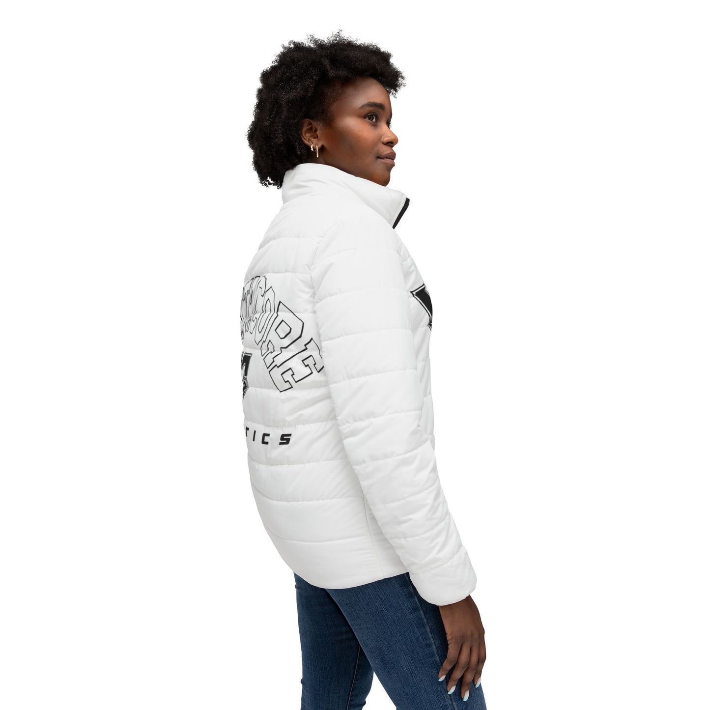 Vantacore Athletics Women’s Puffer Jacket — Logo Quilted Winter Coat