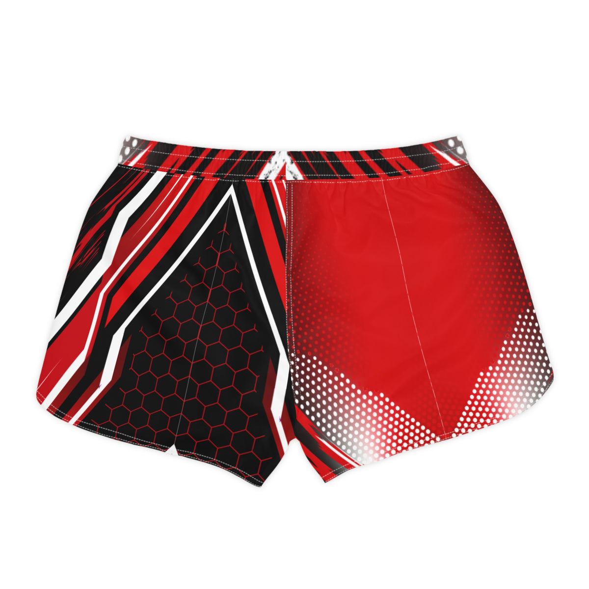 Women's Multipurpose Athletic Shorts with Pockets | Red & Black Crimson Streak