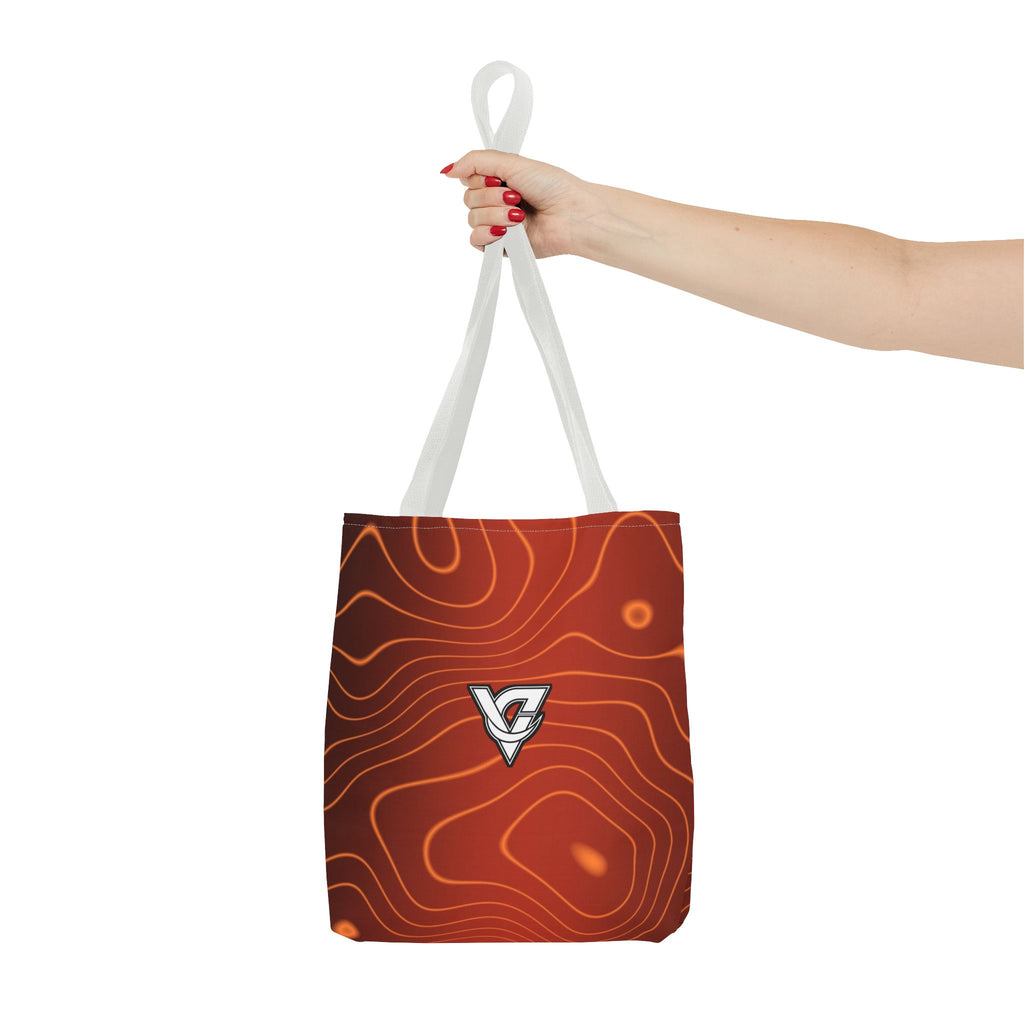 Sunset Orchard Topo Tote Bag — All-Over Print Gym & Everyday Tote