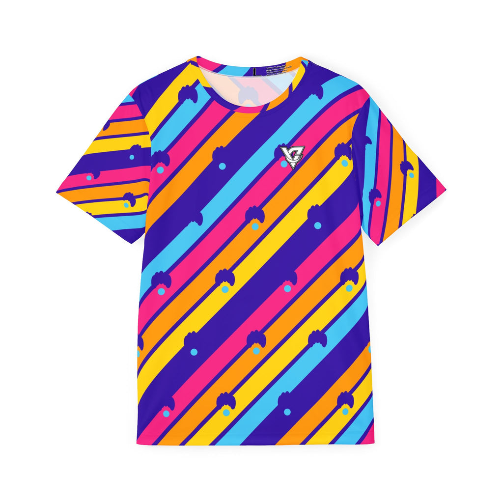 Yoga Sunrise Punch Stripe Surge Men's Sports Jersey