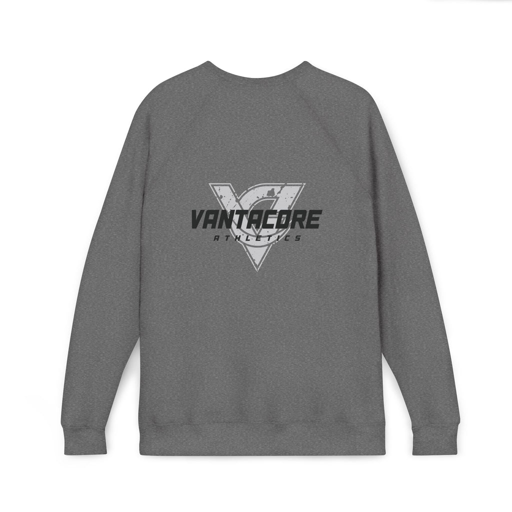 Motivational Raglan Sweatshirt — "Show Up. Work Hard. Repeat." Crewneck