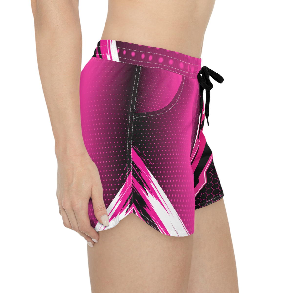 Women's Multipurpose Athletic Shorts with Pockets | Magenta Streak