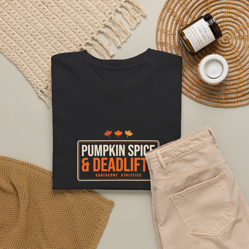 Pumpkin Spice & Deadlifts | Men's Graphic Gym T-Shirt