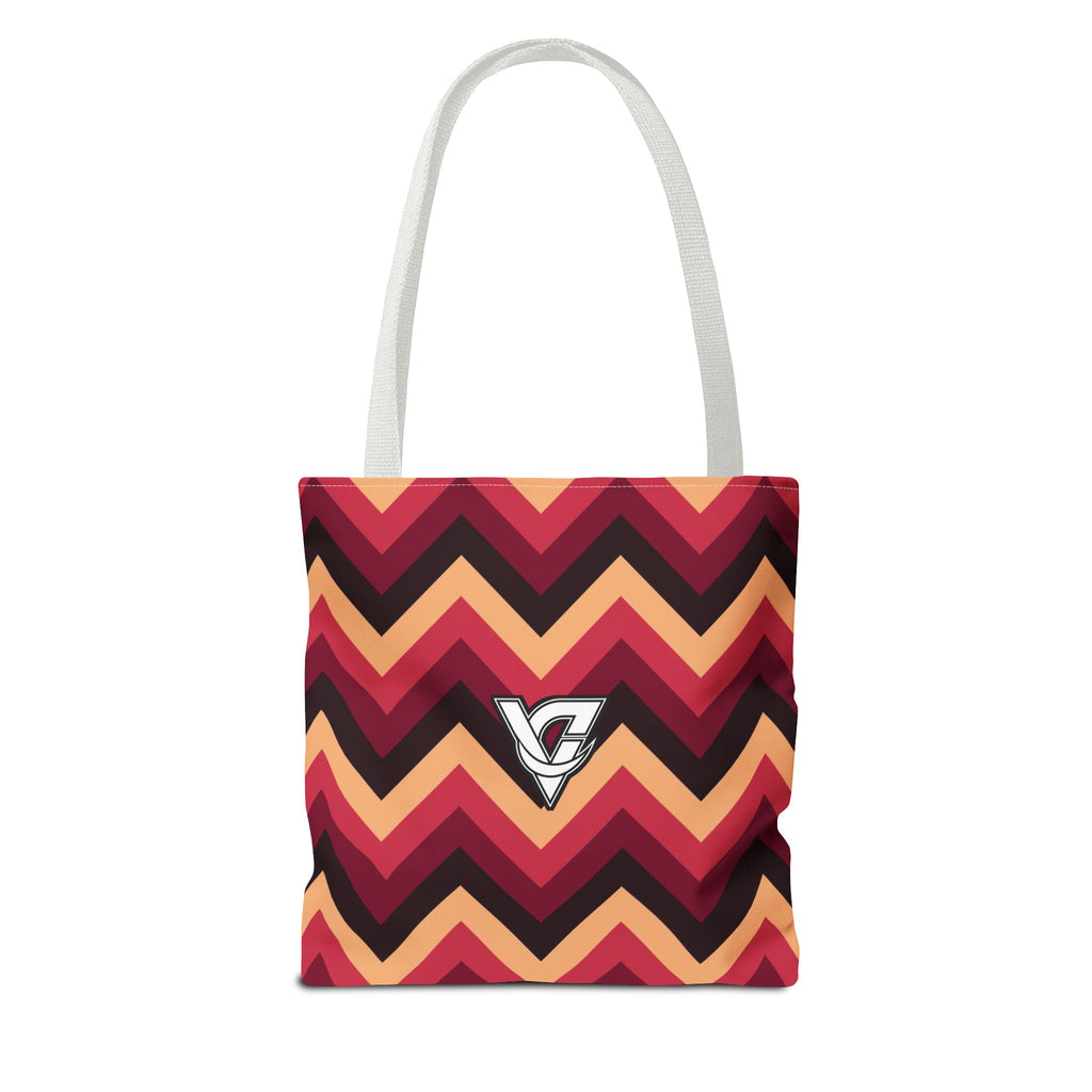 Cranberry Chevron Tote Bag — All-Over Print Gym & Everyday Tote