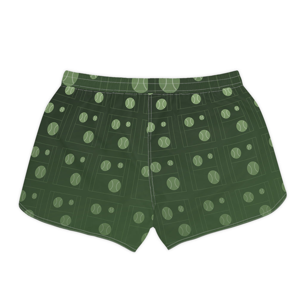 Tennis Forest Camo Baseline Seam Women's Athletic Shorts with Pockets