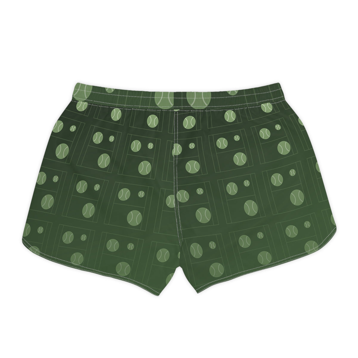 Tennis Forest Camo Baseline Seam Women's Athletic Shorts with Pockets
