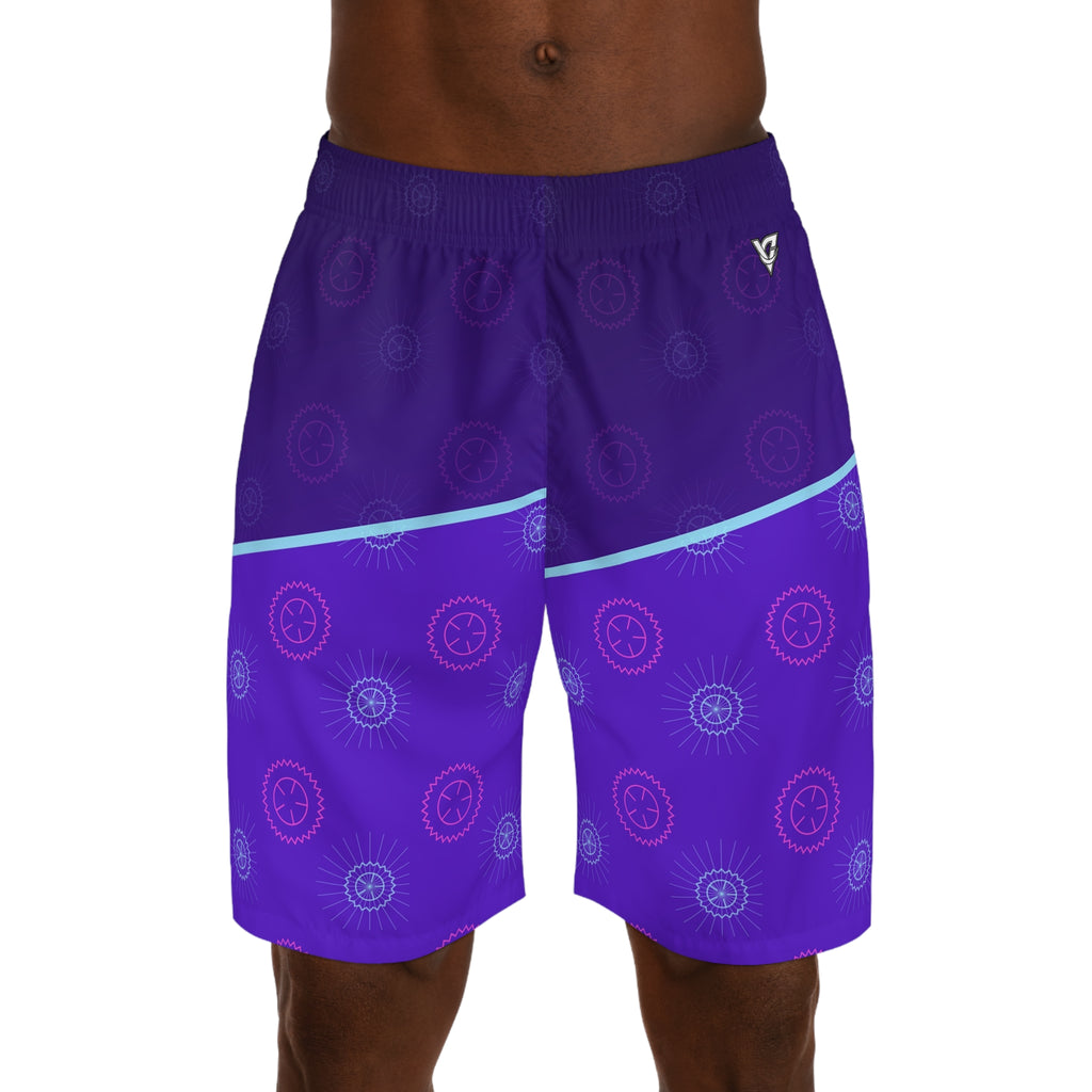 Cycling Ultra Violet Chainring Men's Athletic Shorts with Pockets