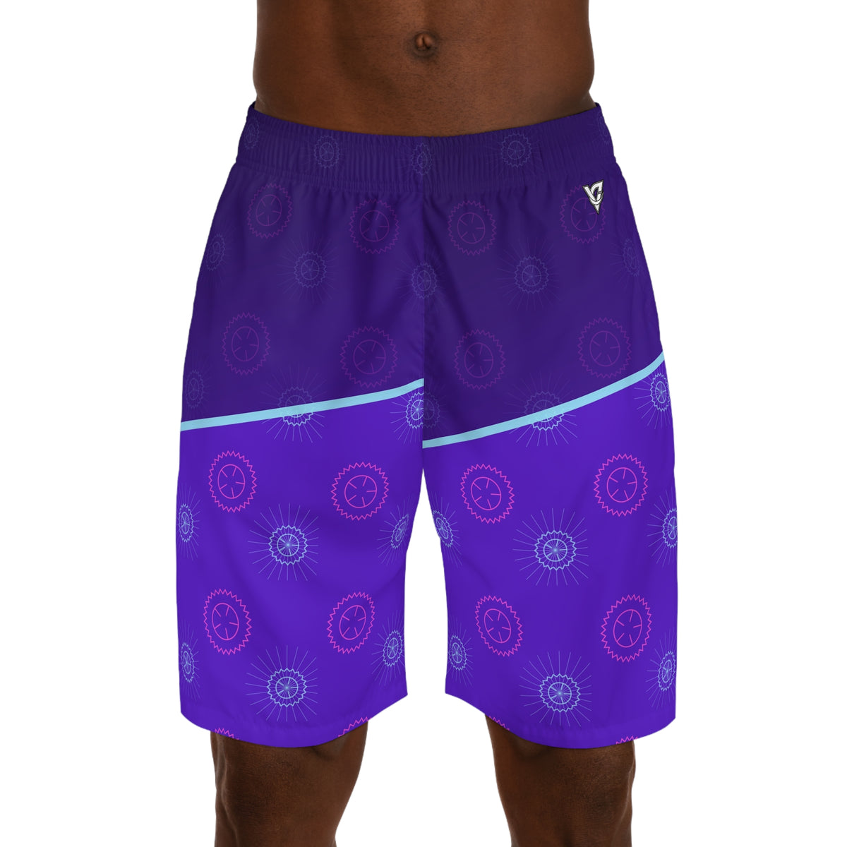 Cycling Ultra Violet Chainring Men's Athletic Shorts with Pockets