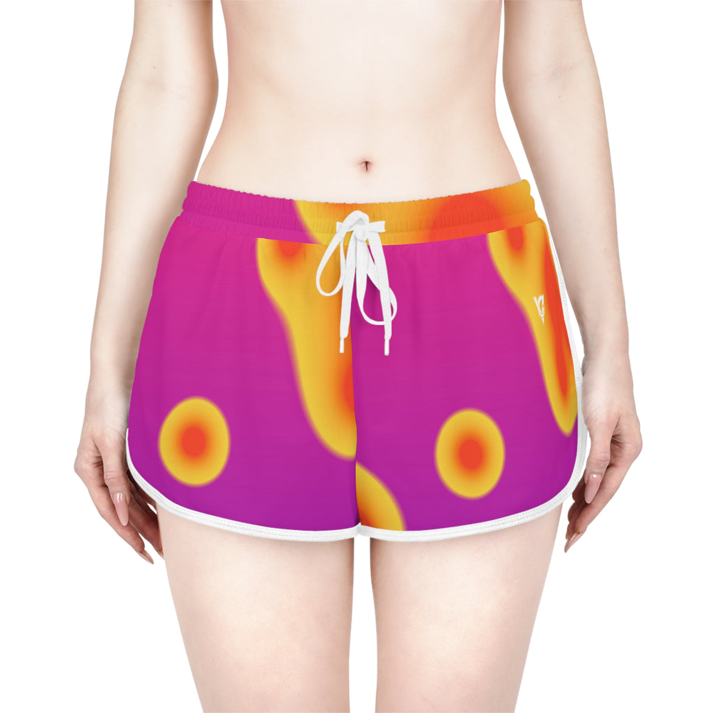 Women's Lava Lamp Relaxed Shorts – Colorful All-Over Print Running & Workout Shorts