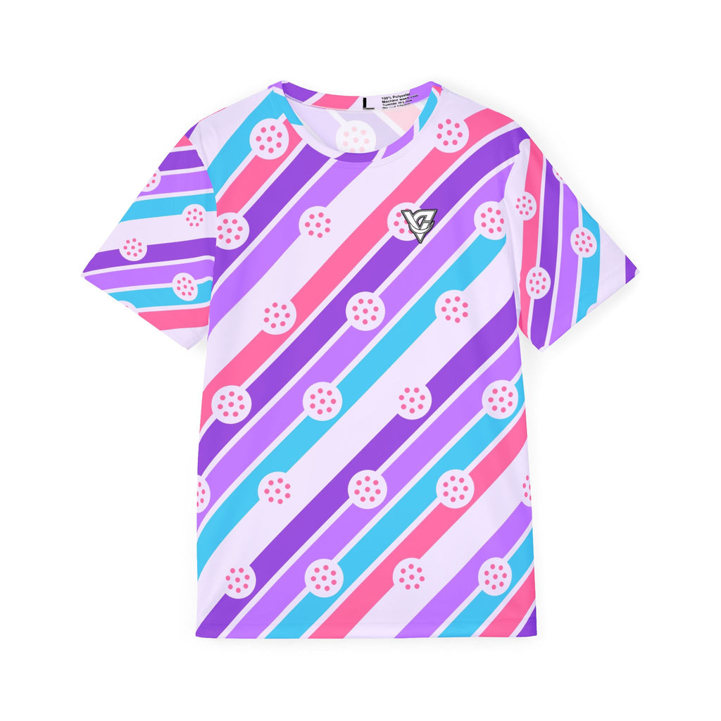 Pickleball Lilac Wave Stripe Surge Men's Sports Jersey