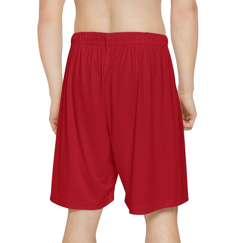 Men's Crimson Essential Athletic Sports Shorts