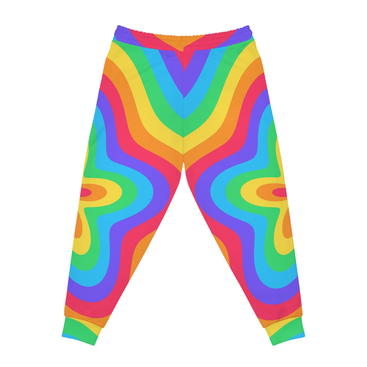 Women's Groovy Rings Joggers – Colorful All-Over Print Athletic Jogger Pants