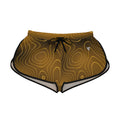 Women's Harvest Gold Topo Relaxed Shorts — All-Over Print Running & Workout Shorts