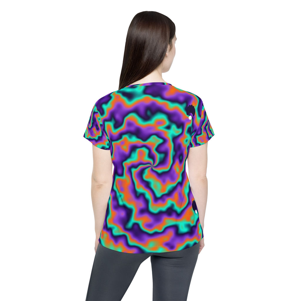 Yoga Galaxy Glow Tie-Dye Spin Women's Sports Jersey