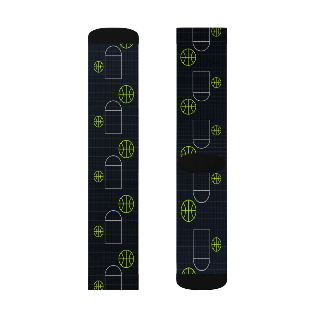 Basketball Volt Night Court Seam Athletic Crew Socks