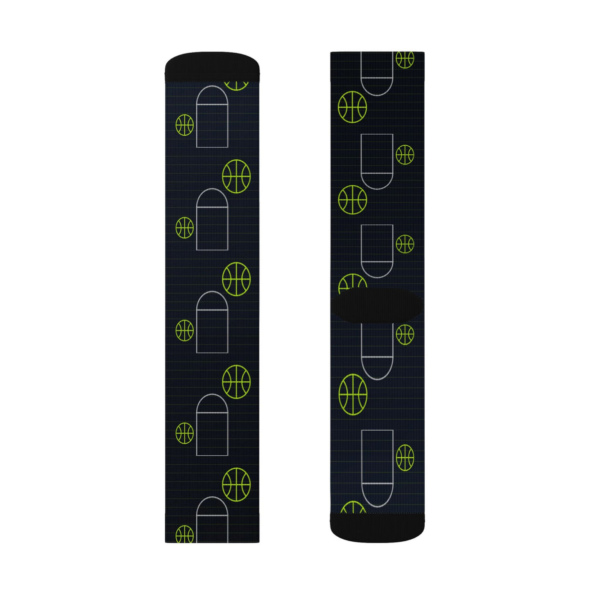 Basketball Volt Night Court Seam Athletic Crew Socks