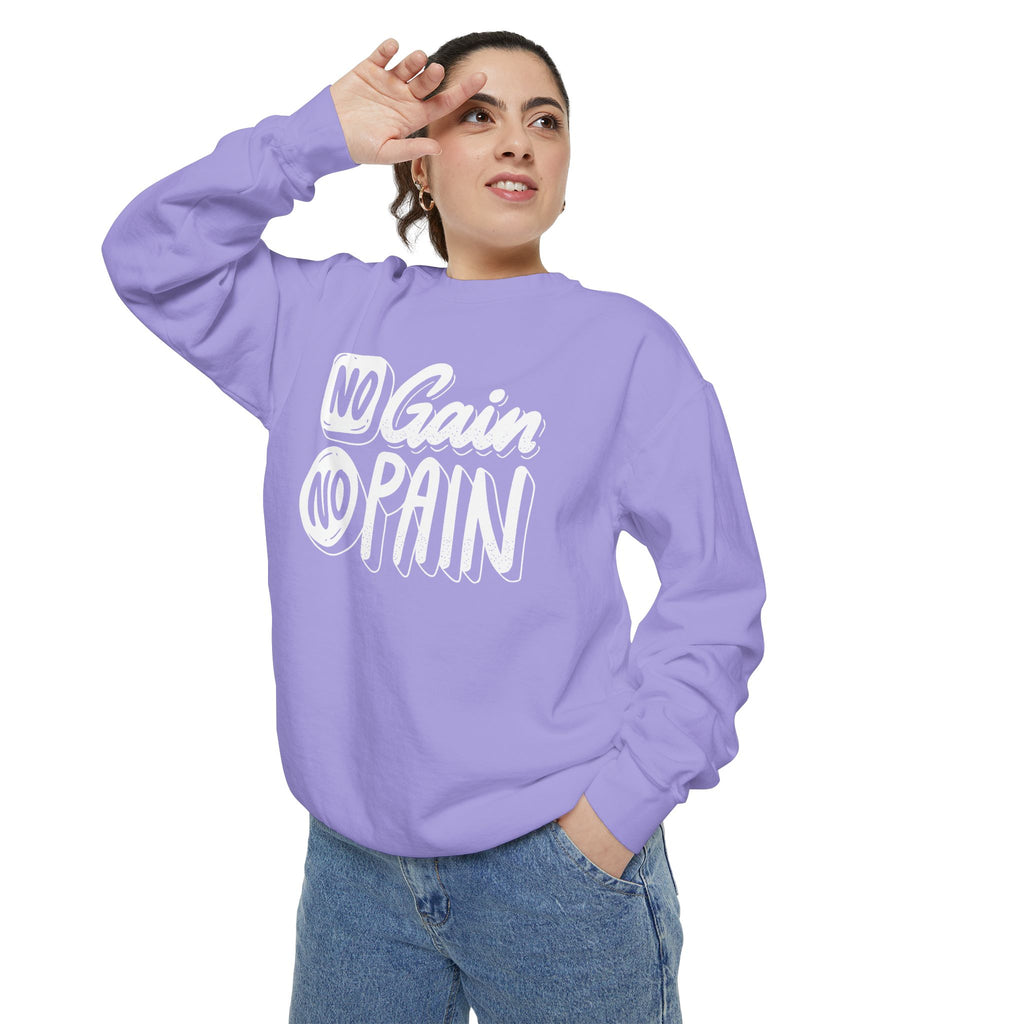 No Gain No Pain Sweatshirt | Motivational Fitness Crewneck