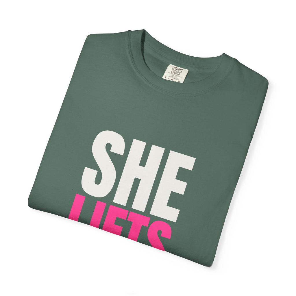 She Lifts | Women's Garment-Dyed Graphic Tee