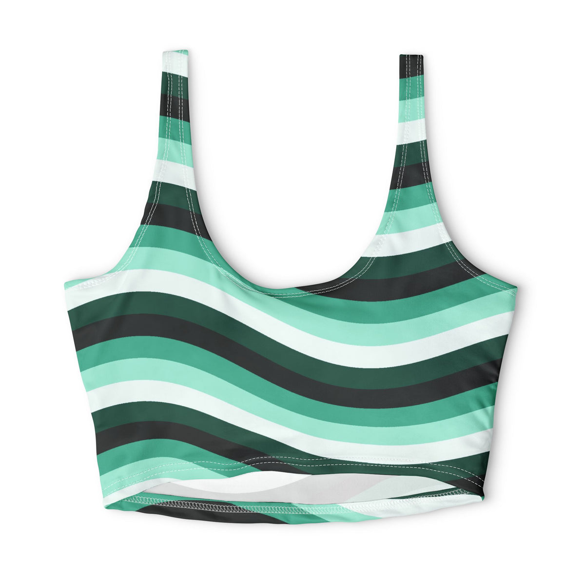 Mint Wave Sports Bra