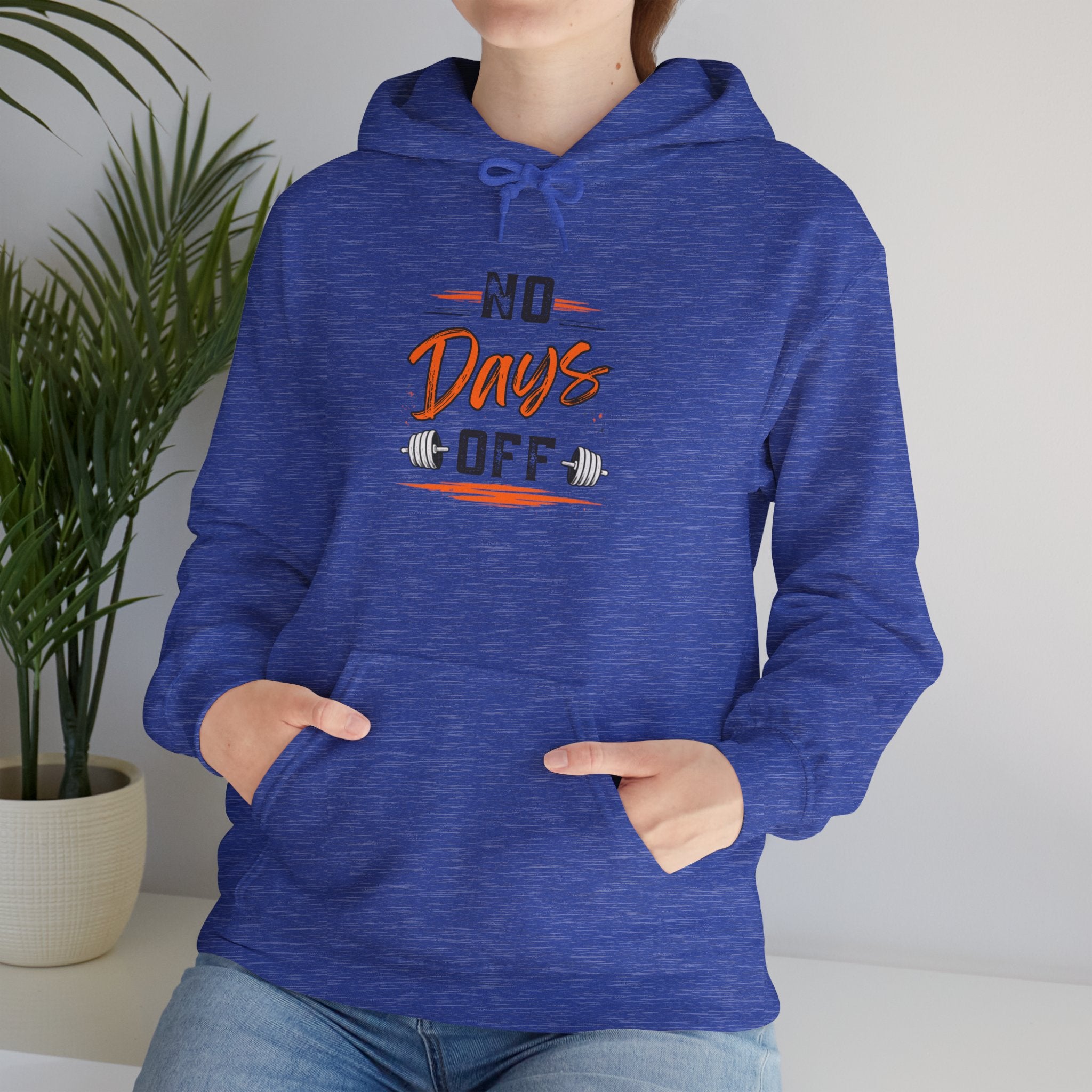No Days Off | Heavy Hooded Sweatshirt
