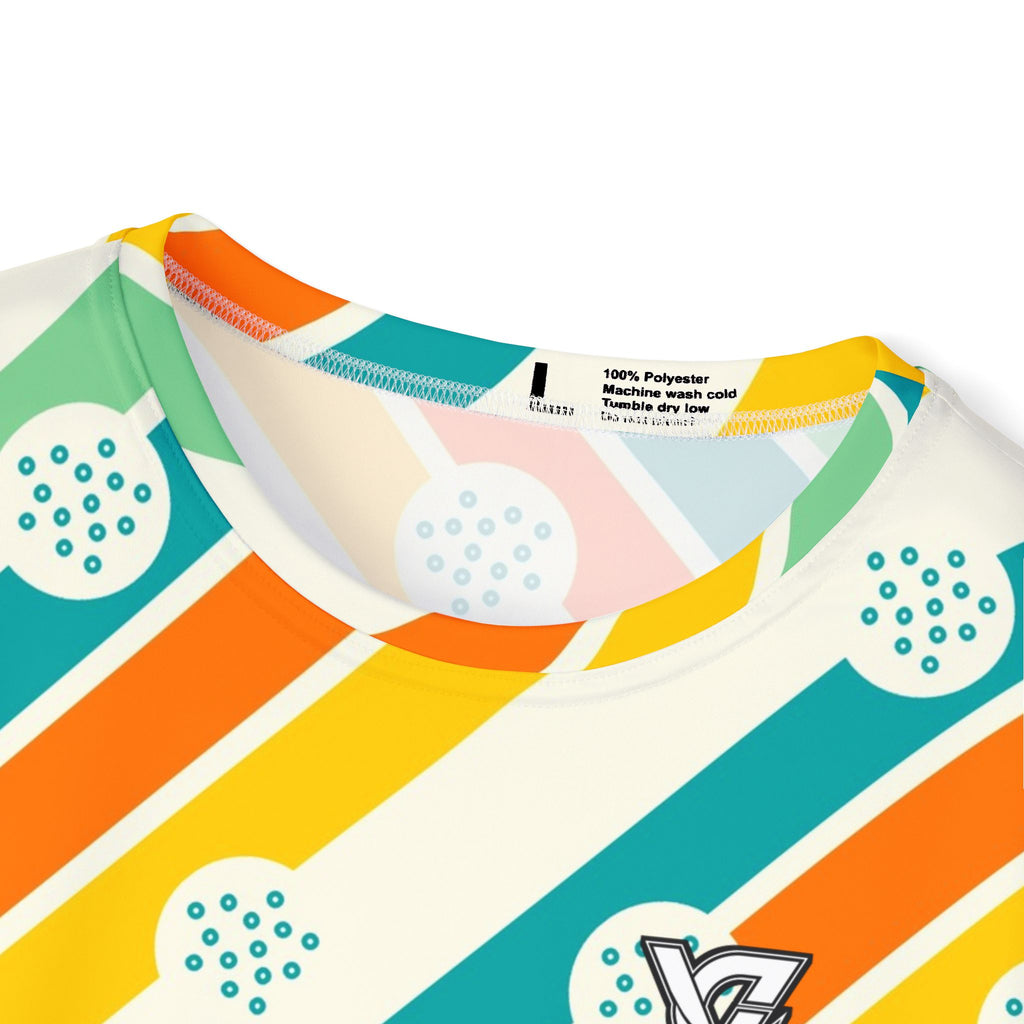 Golf Citrus Pop Stripe Surge Men's Sports Jersey