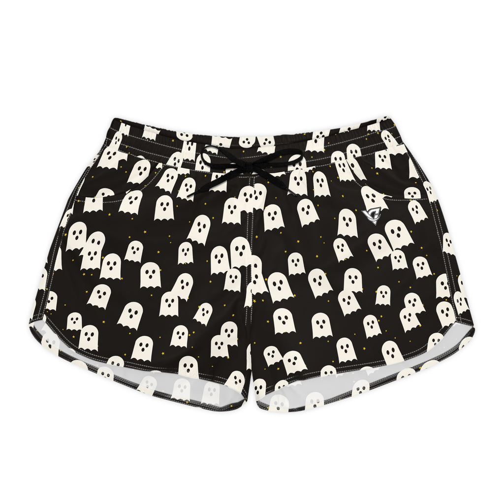 Women's Multipurpose Athletic Shorts with Pockets | Halloween Candy Corn Ghost Parade