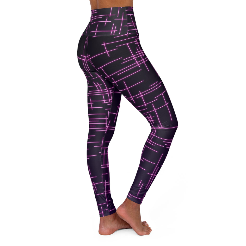 Magenta Circuit High-Waisted Yoga Leggings