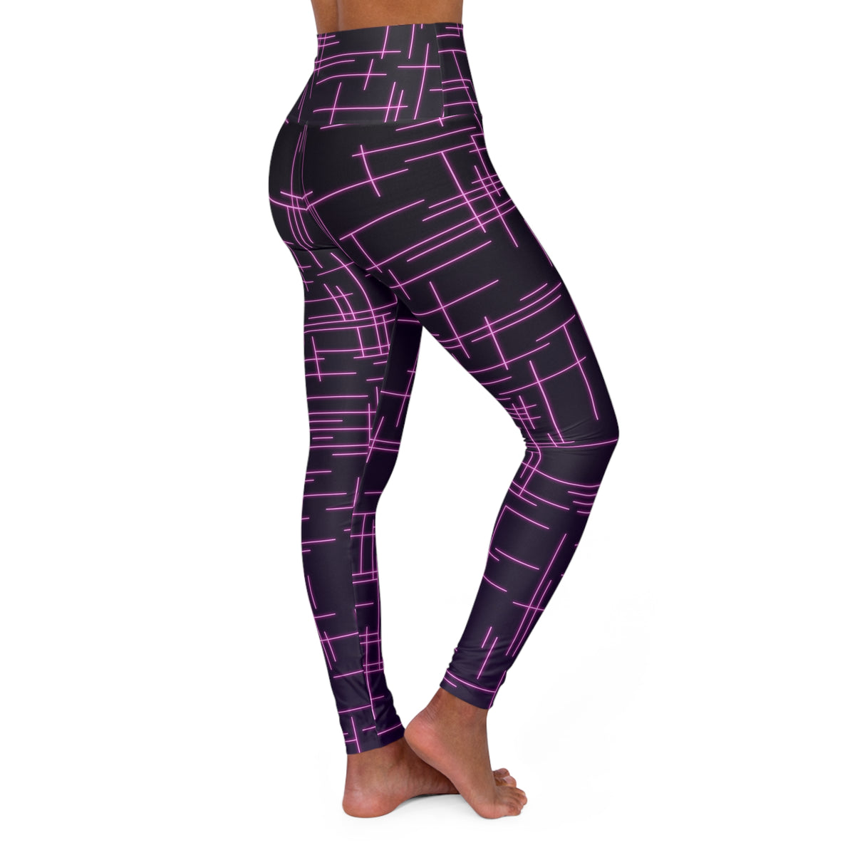 Magenta Circuit High-Waisted Yoga Leggings