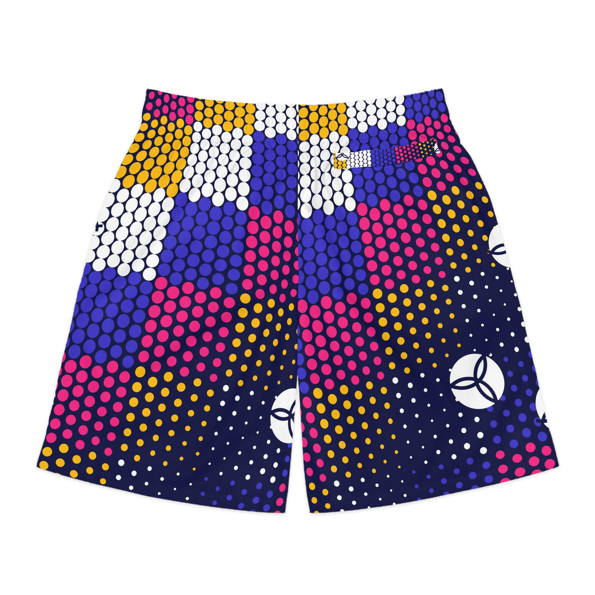 Volleyball Royal Flame Halftone Pulse Men's Athletic Shorts with Pockets