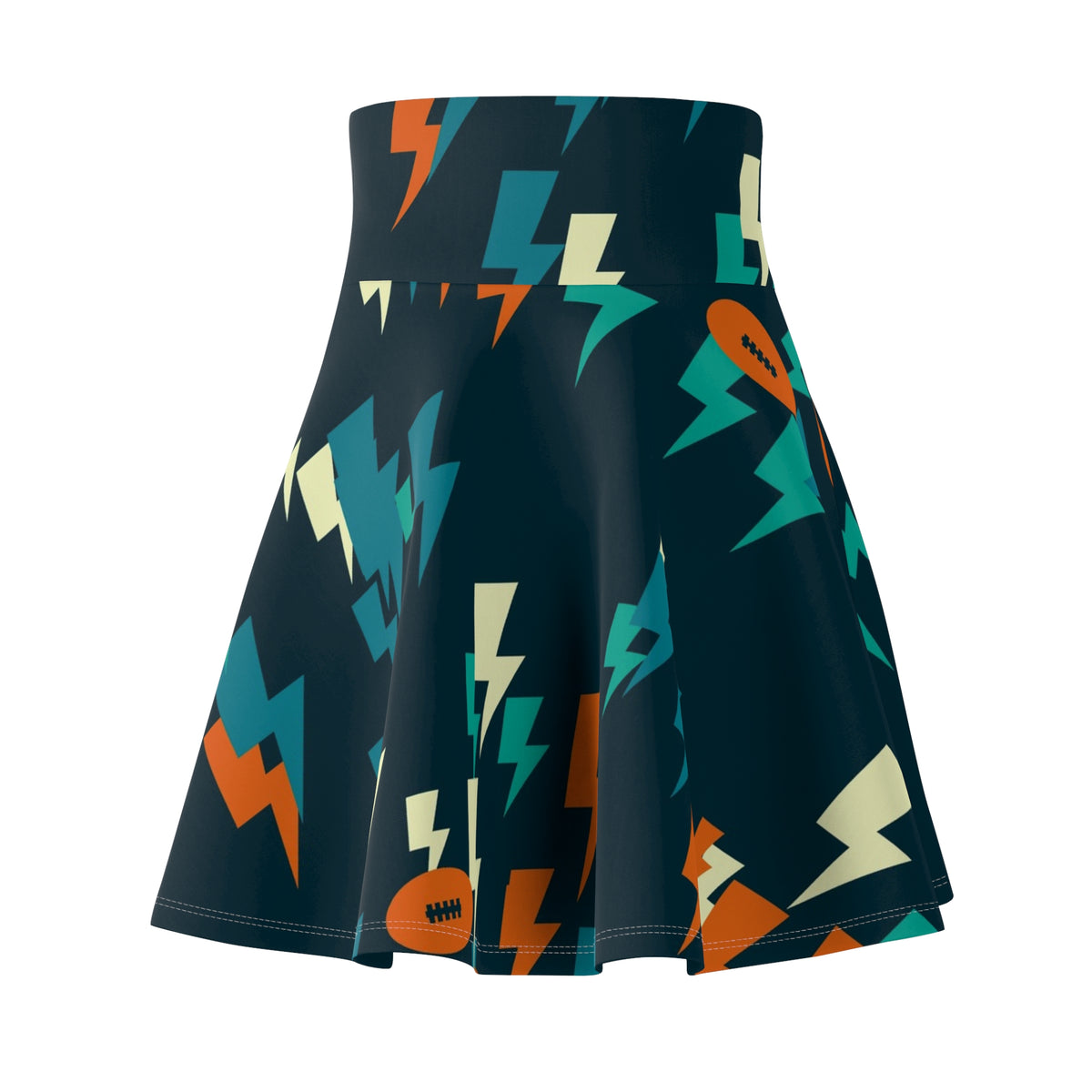 Football Peacock Bolt Strike Women's Athletic Skater Skirt