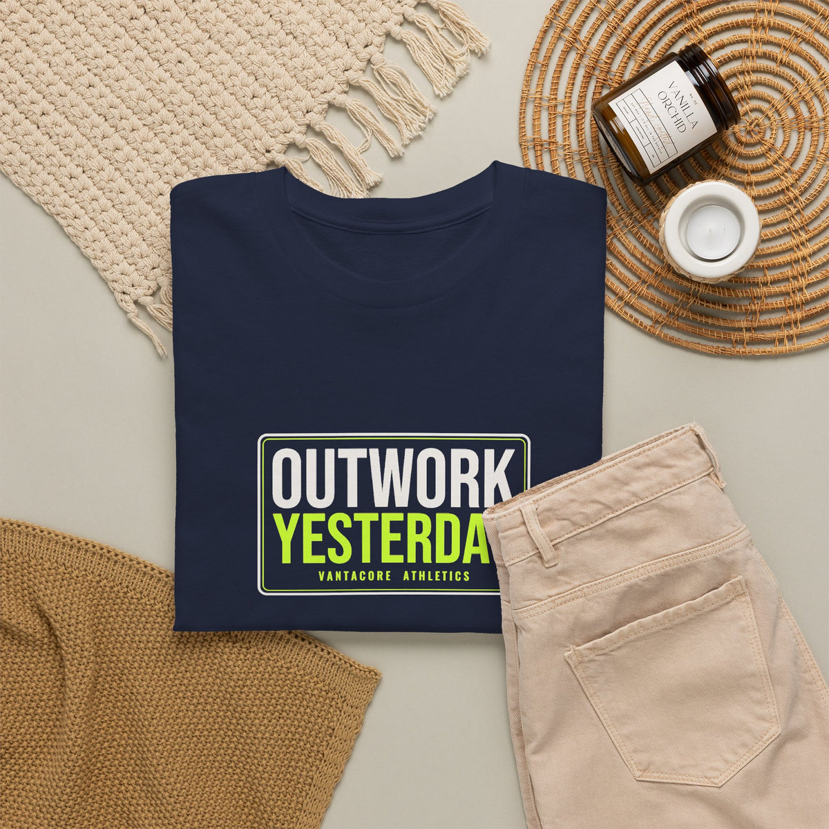 Outwork Yesterday | Men's Graphic Gym T-Shirt