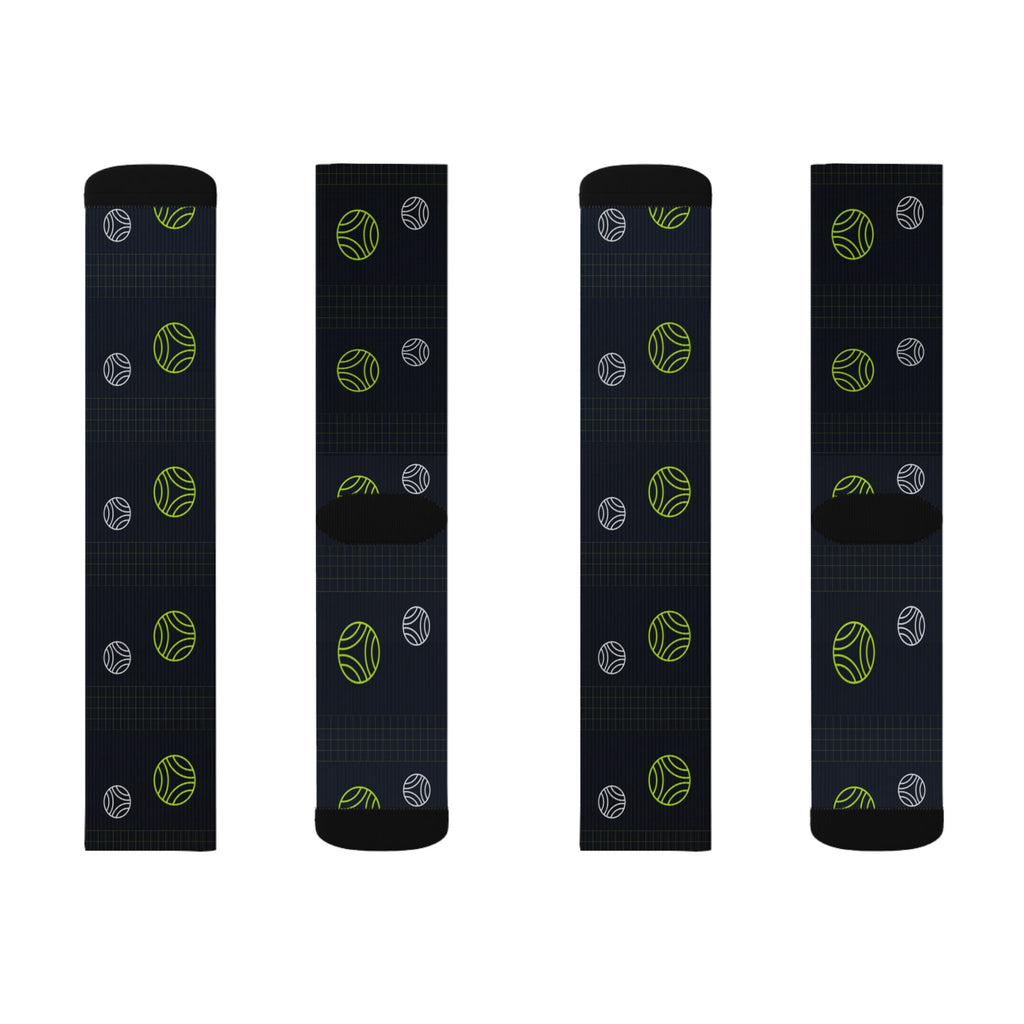 Volleyball Volt Night Spike Panel Athletic Crew Socks