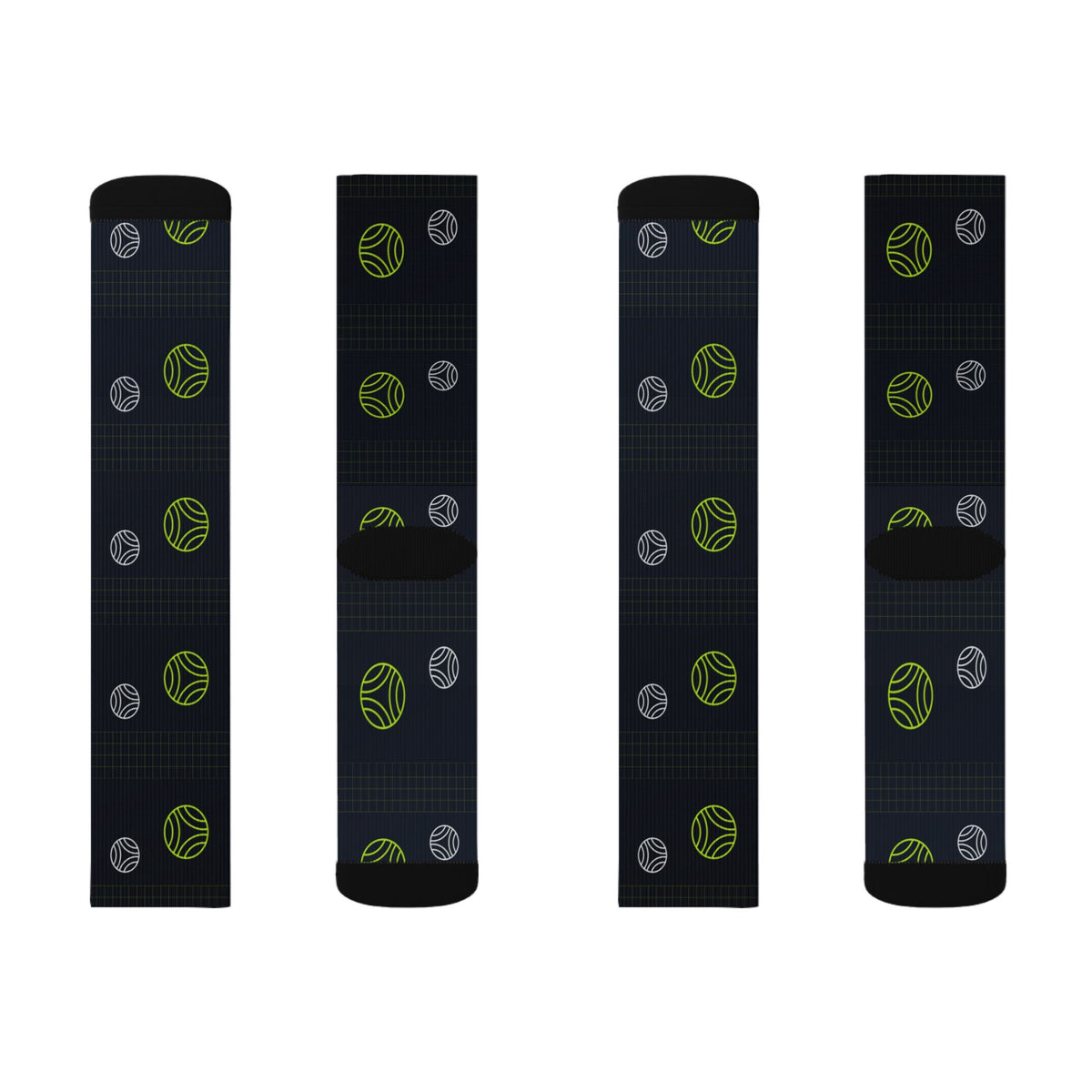 Volleyball Volt Night Spike Panel Athletic Crew Socks
