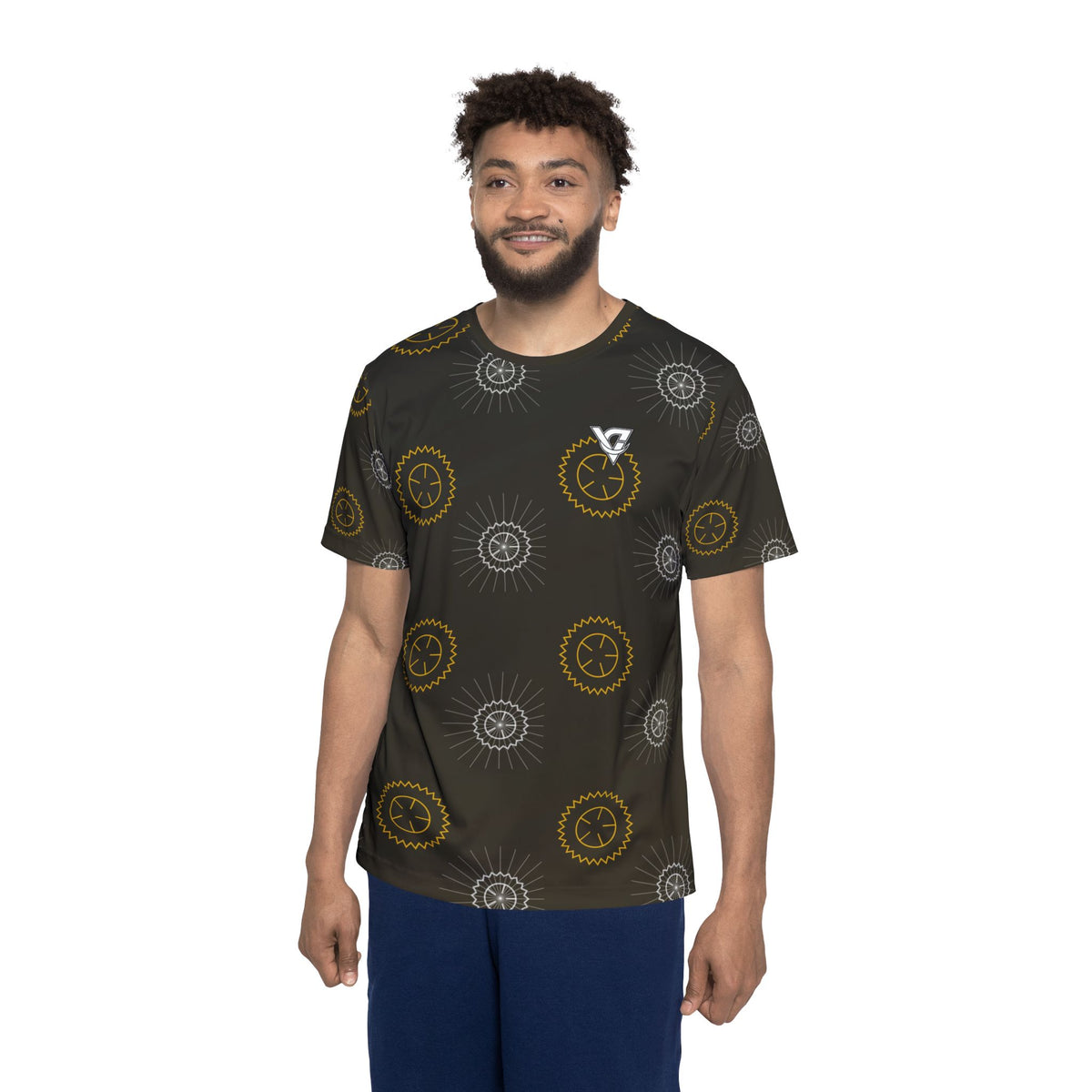 Cycling Gold Rush Chainring Men's Sports Jersey