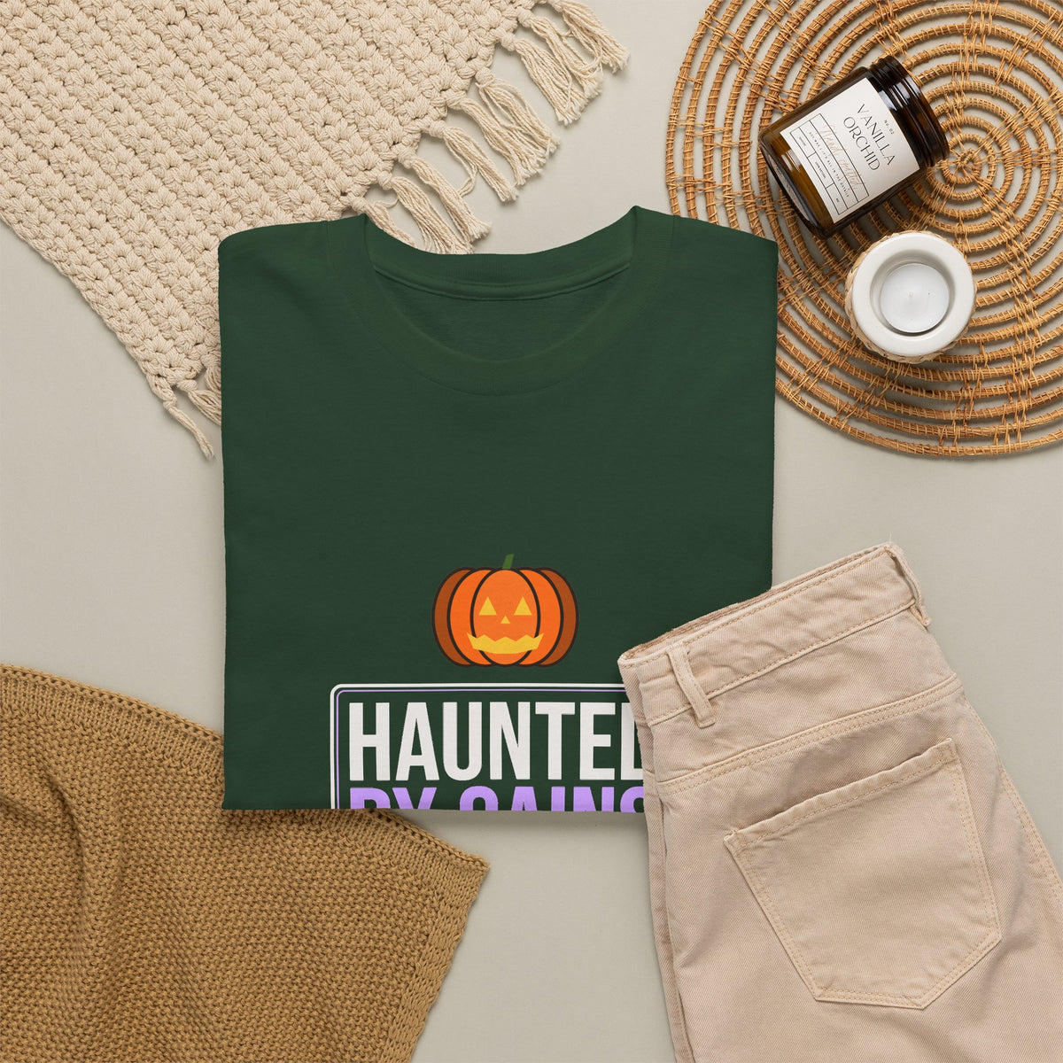 Haunted By Gains | Men's Halloween Graphic Gym T-Shirt
