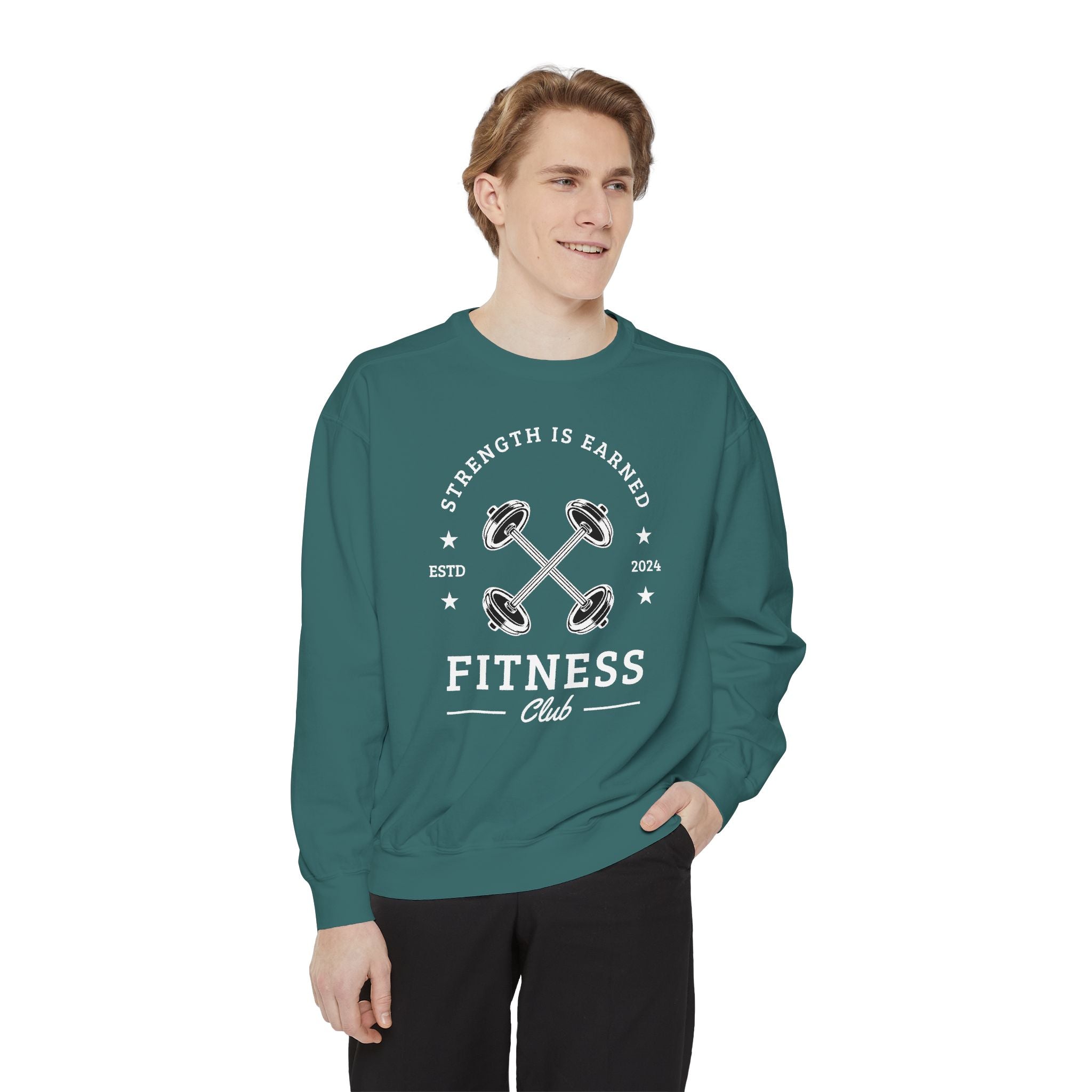 Fitness Club Sweatshirt | "Strength Is Earned" Crewneck