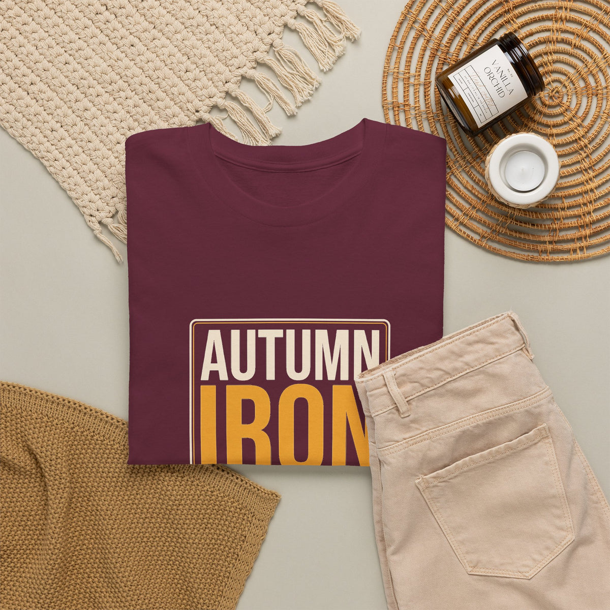 Autumn Iron | Men's Graphic Gym T-Shirt