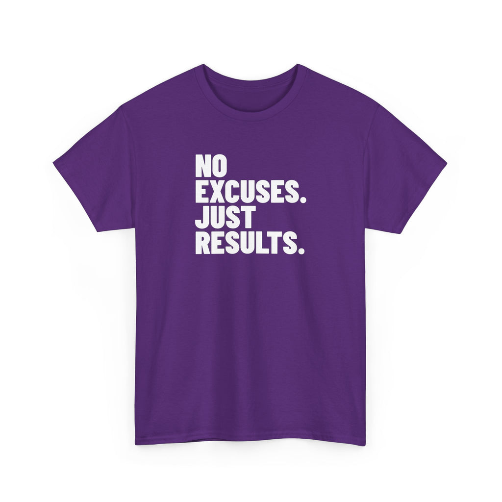 No Excuses Just Results | Motivational Fitness T-Shirt