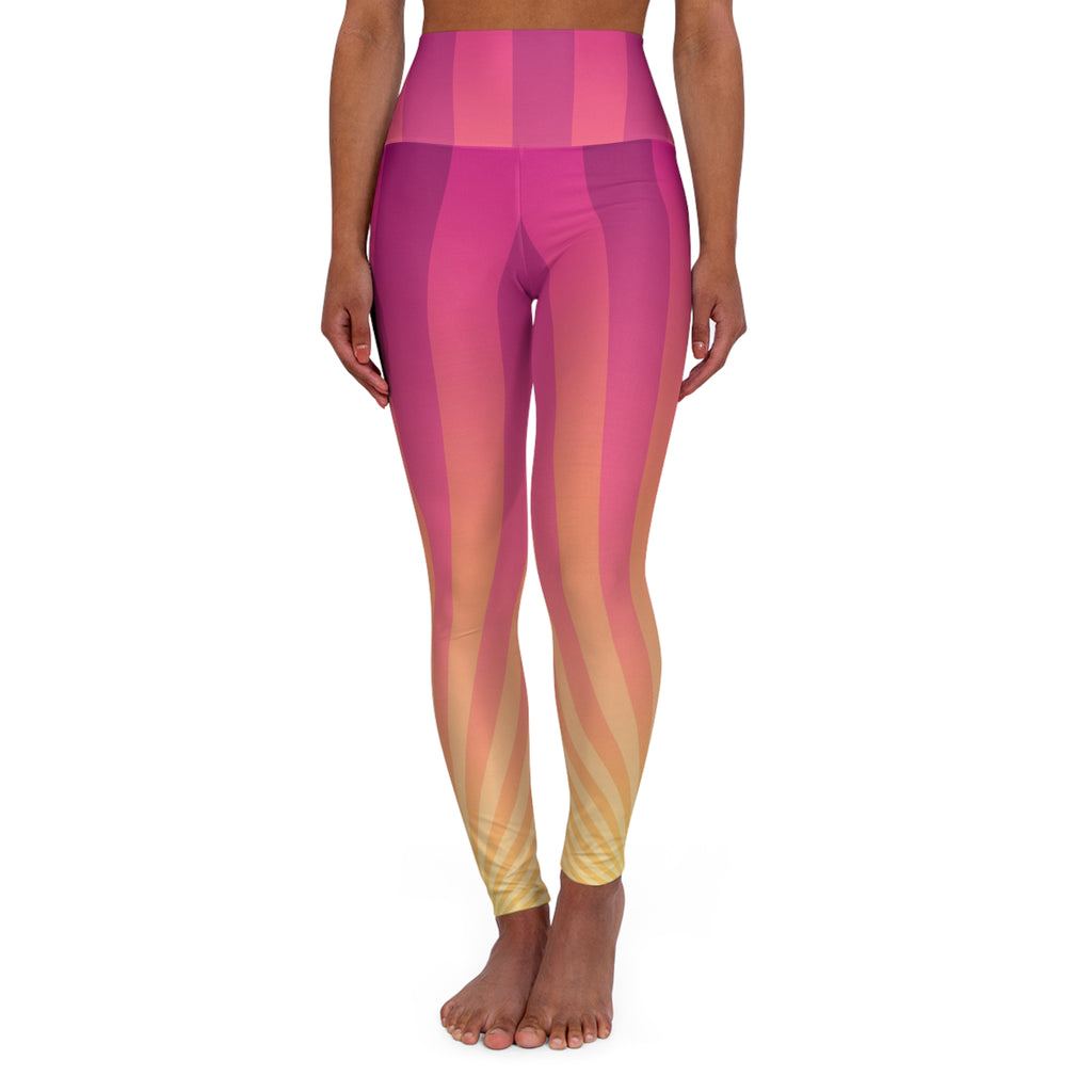 Sunrise Burst High-Waisted Yoga Leggings