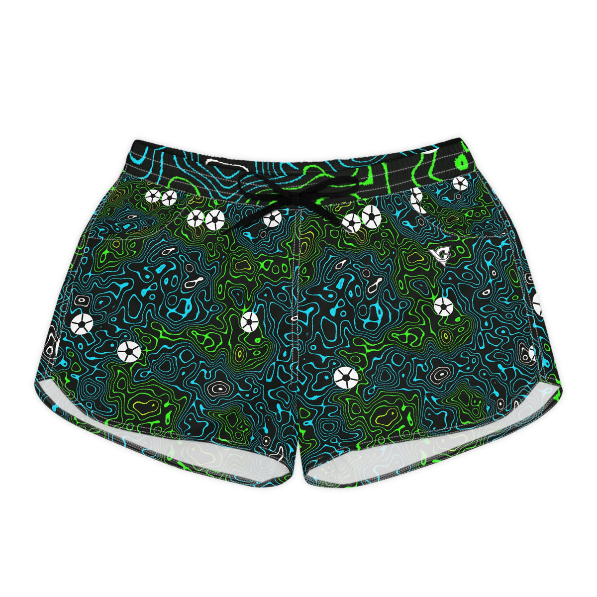 Soccer Lime Riot Topo Trail Women's Athletic Shorts with Pockets