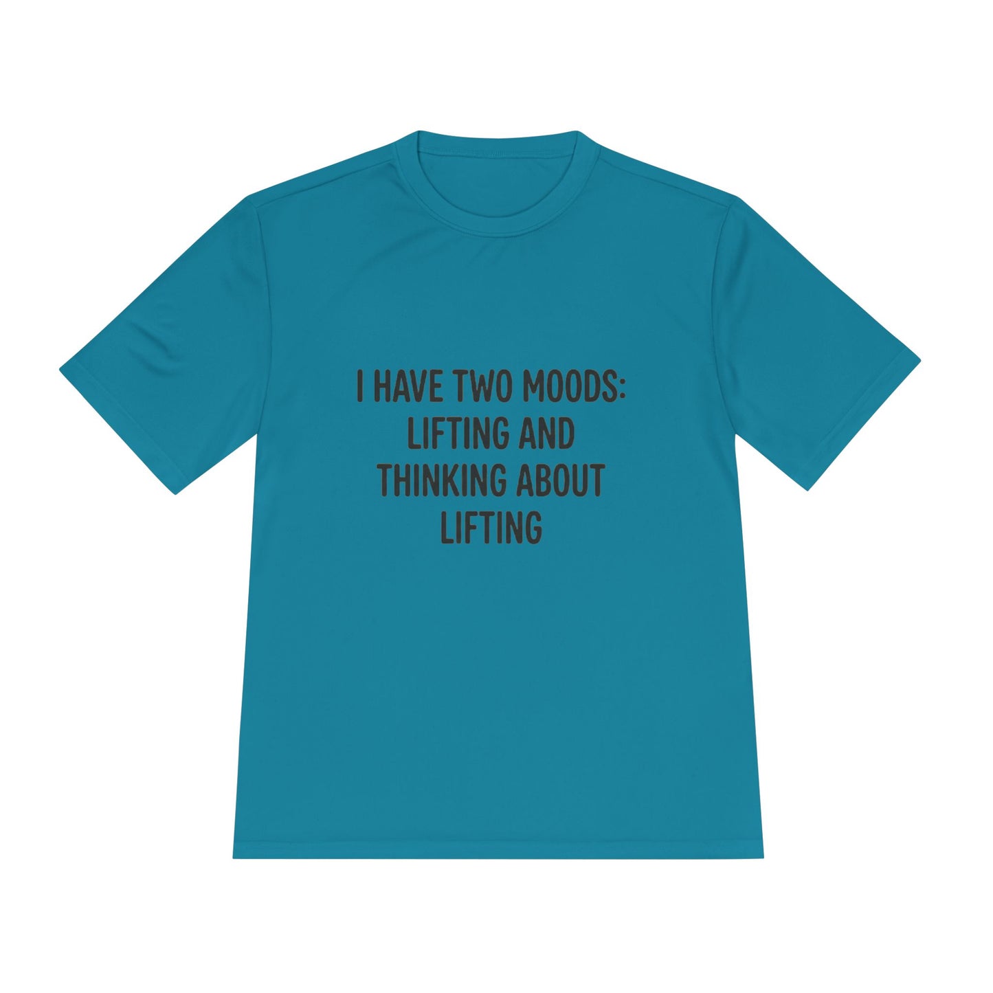 Lifting & Thinking About Lifting Tee — Workout Humor Moisture‑Wicking Shirt