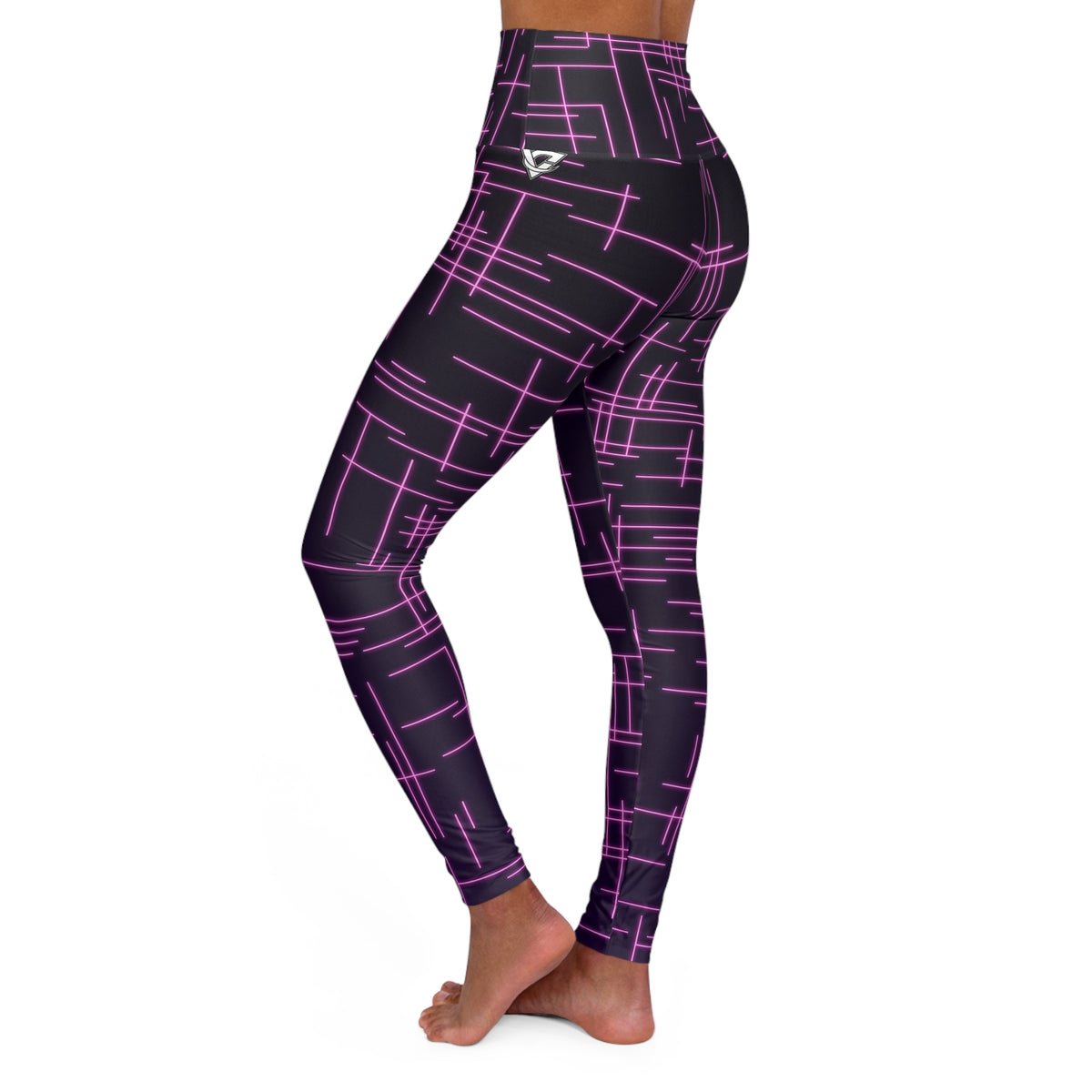 Magenta Circuit High-Waisted Yoga Leggings
