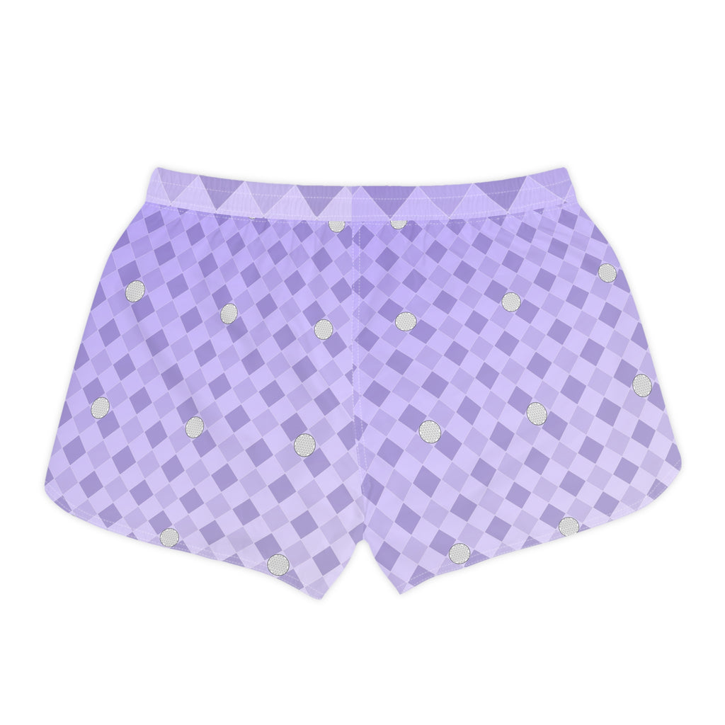 Golf Lavender Mist Dimple Links Women's Athletic Shorts with Pockets