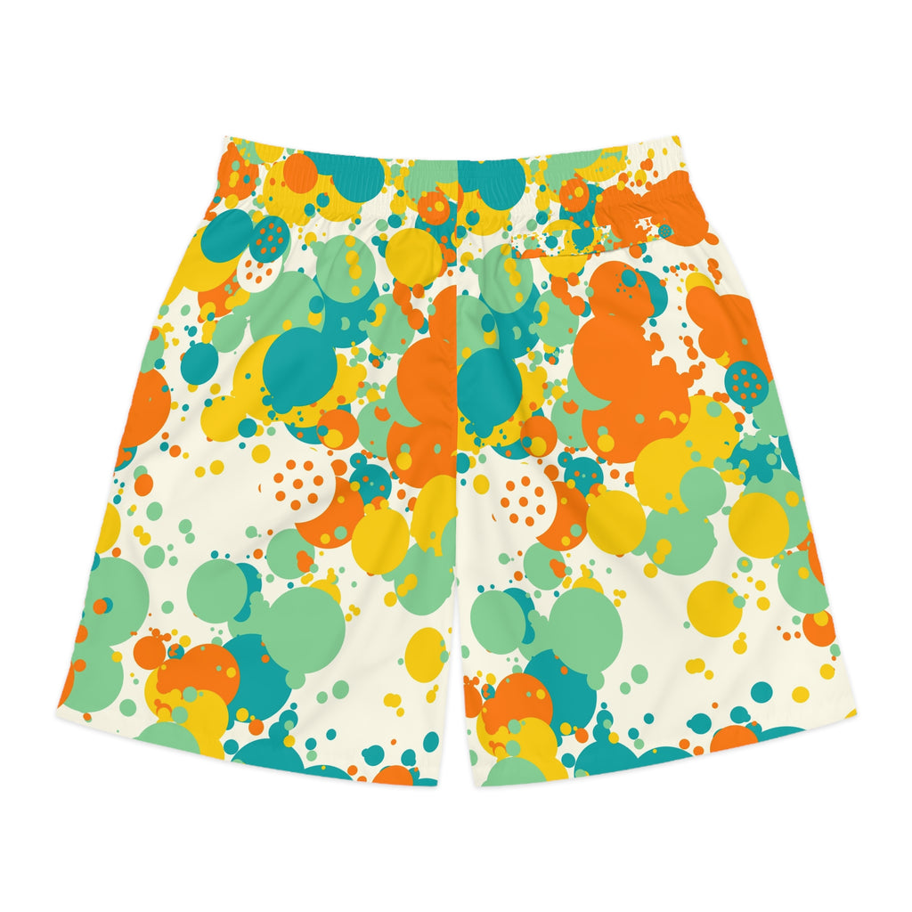 Pickleball Citrus Pop Splash Zone Men's Athletic Shorts with Pockets