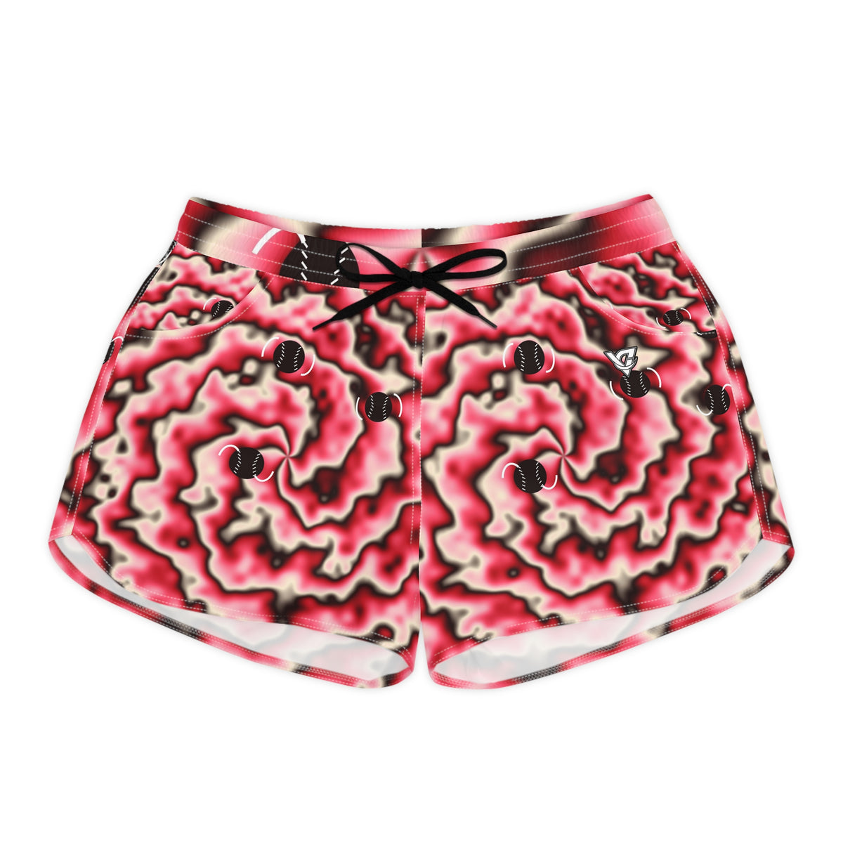 Baseball & Softball Ruby Rush Tie-Dye Spin Women's Athletic Shorts with Pockets