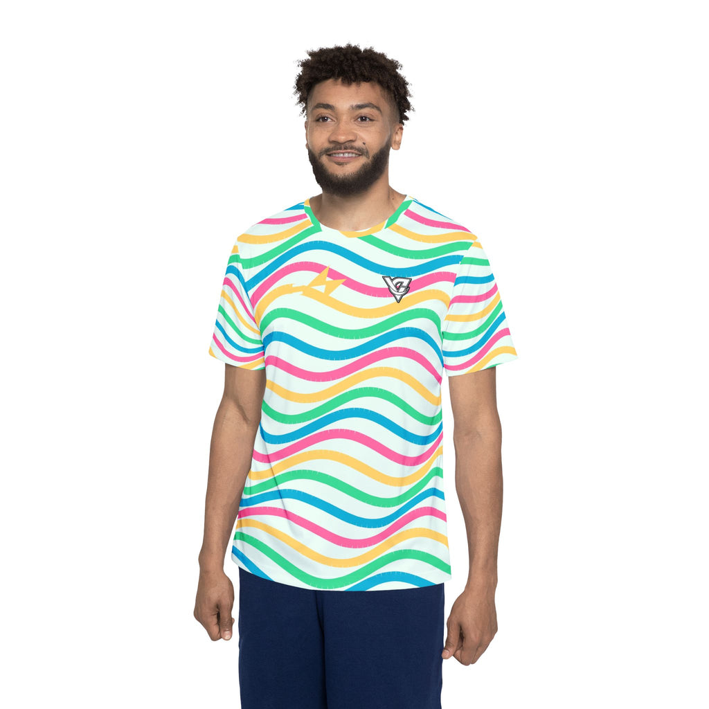 Running Mint Sorbet Wave Rider Men's Sports Jersey